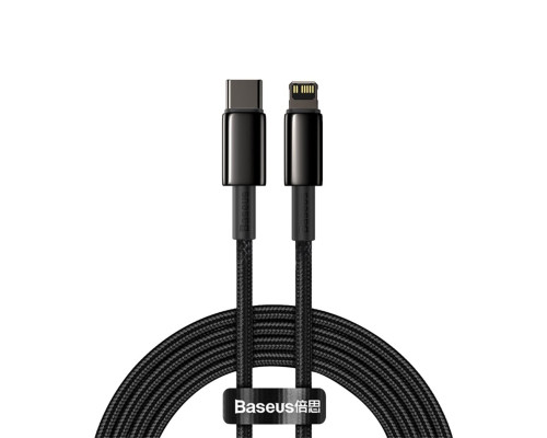 Кабель Baseus Tungsten Gold Fast Charging Data Cable Type-C to iP PD 20W 2m Black (CATLWJ-A01)
