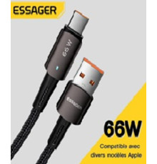 Кабель ESSAGER Sunset Type-C 6A USB charging and data Fully compatible cable 1m Blue (EXCT-CG03)