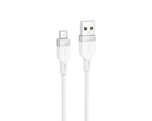 Кабель HOCO X109 Energy silicone charging data cable Micro(L=1M) White (6942007636230)