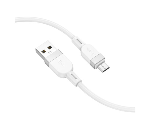 Кабель HOCO X109 Energy silicone charging data cable Micro(L=1M) White (6942007636230)