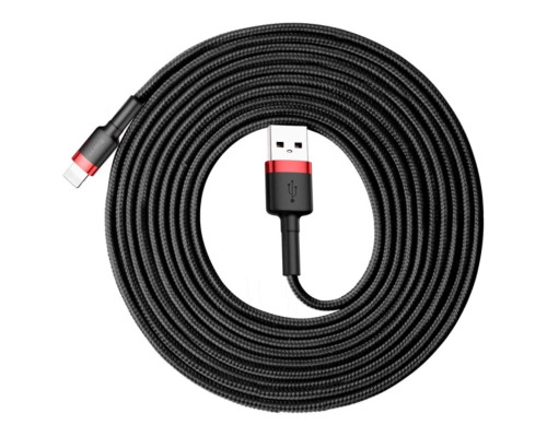 Кабель Baseus Cafule Cable USB For iP 2A 3m Red+Black (CALKLF-R91)