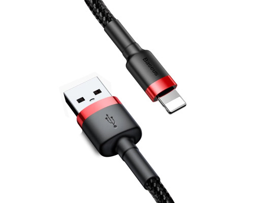 Кабель Baseus Cafule Cable USB For iP 2A 3m Red+Black (CALKLF-R91)