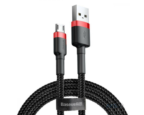 Кабель Baseus Cafule Cable USB For Micro 1.5A 2m Red+Black (CAMKLF-C91)