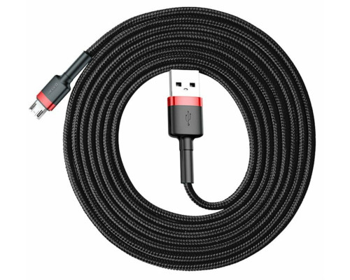 Кабель Baseus Cafule Cable USB For Micro 1.5A 2m Red+Black (CAMKLF-C91)