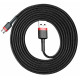 Кабель Baseus Cafule Cable USB For Micro 1.5A 2m Red+Black (CAMKLF-C91)