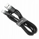Кабель Baseus cafule Cable USB For Type-C 2A 3m Gray+Black (CATKLF-UG1)