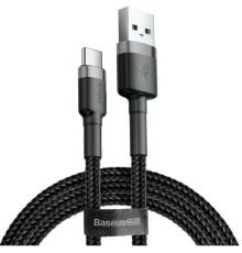 Кабель Baseus cafule Cable USB For Type-C 2A 3m Gray+Black (CATKLF-UG1)