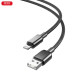 Кабель XO NB249 5A PVC Shiny Colorful Lightning Data Cable чорні mag-6920680844524136194