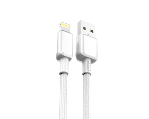 Кабель XO NB249 5A PVC Shiny Colorful Lightning Data Cable білі mag-6920680844531136195