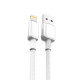 Кабель XO NB249 5A PVC Shiny Colorful Lightning Data Cable білі mag-6920680844531136195
