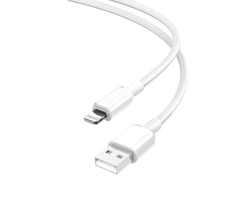 Кабель XO NB249 5A PVC Shiny Colorful Lightning Data Cable білі mag-6920680844531136195