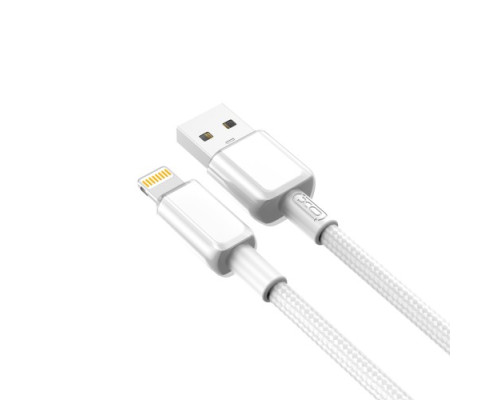 Кабель XO NB249 5A PVC Shiny Colorful Lightning Data Cable білі mag-6920680844531136195