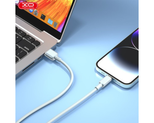 Кабель XO NB249 5A PVC Shiny Colorful Lightning Data Cable синій mag-6920680844548136196