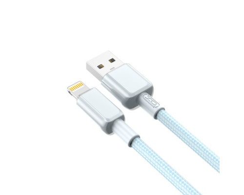 Кабель XO NB249 5A PVC Shiny Colorful Lightning Data Cable синій mag-6920680844548136196