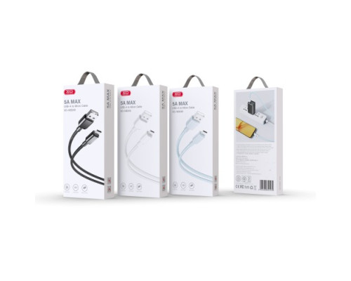 Кабель XO NB249 5A Android PVC Shiny Colorful Micro Data Cable білий mag-6920680844562134576