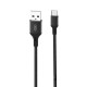 Кабель XO NB143 Braided data cable Type-c 1m Чорний Деф.пак mag-200000155888153437