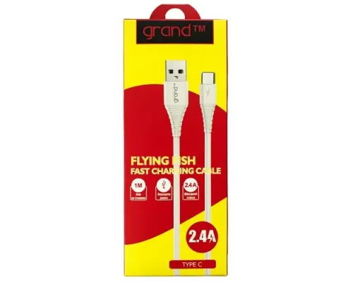 Кабель Grand GC-C01 type-c 2.4A білий mag-2000001090244144931
