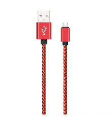 Кабель USB WALKER C520 Micro red/black TPS-2710000124894