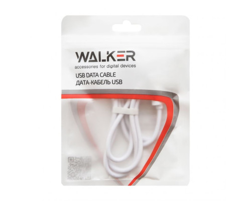 Кабель USB WALKER C115 iPhone 4 white (тех.пак)