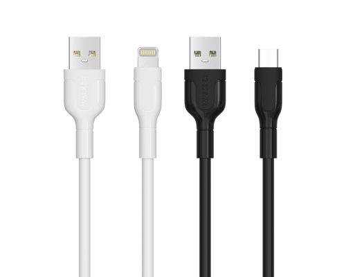 Кабель USB WALKER C350 Lightning black