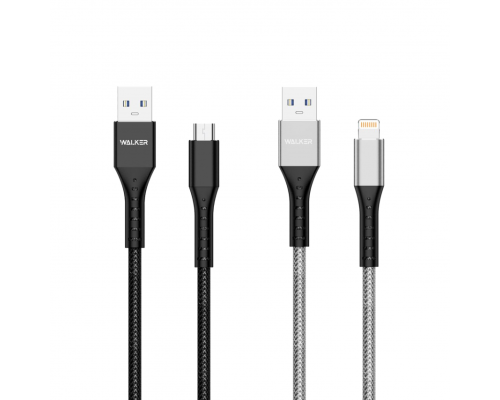 Кабель USB WALKER C780 Lightning grey