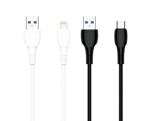 Кабель USB WALKER C325 Lightning black