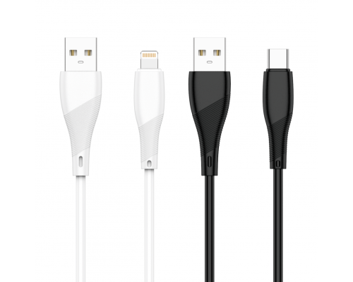 Кабель USB WALKER C345 Lightning black