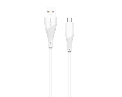 Кабель USB WALKER C345 Micro white