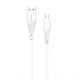 Кабель USB WALKER C345 Micro white