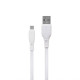 Кабель USB WALKER C595 Micro white