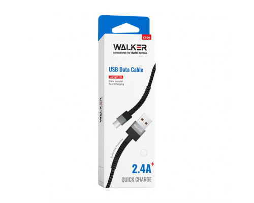 Кабель USB WALKER C700 Micro black