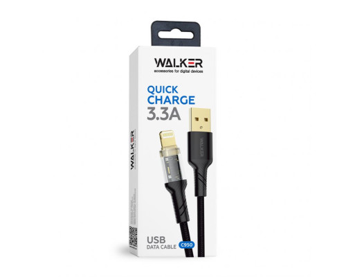 Кабель USB WALKER C950 Lightning black