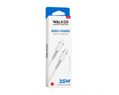 Кабель USB WALKER C795 Type-C to Lightning white