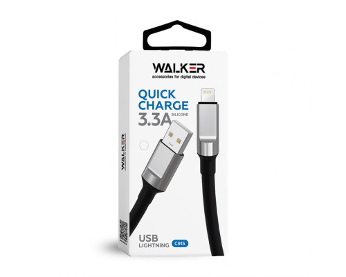 Кабель USB WALKER C915 Lightning black