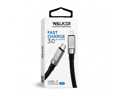 Кабель USB WALKER C915 Type-C to Lightning black