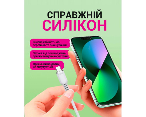 Кабель USB WALKER C795 Type-C to Type-C 100W white TPS-2710000311966 2710000311966