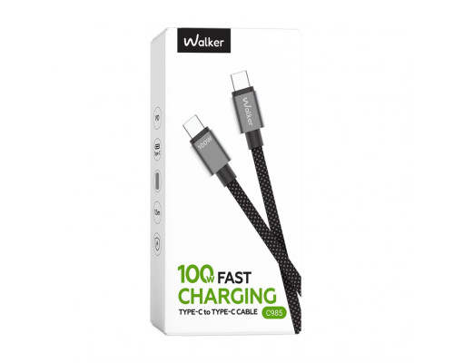 Кабель USB WALKER C985 100W Type-C to Type-C 1.5м black TPS-2710000315827 2710000315827