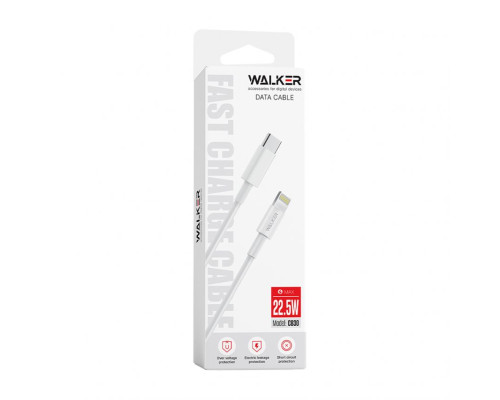 Кабель USB WALKER C830 Type-C to Lightning white