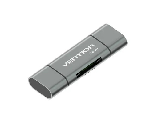 Картрідер Vention USB3.0 Multi-function Card Reader Gray Metal Type (CCHH0) (CCHH0)