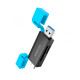 Картрідер BOROFONE DH9 Wisdom 2-in-1 USB/Type-C 3.0 card reader Black Blue (6941991112416)