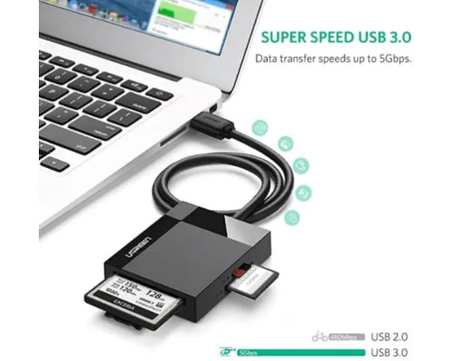 Картрідер UGREEN CR125 USB 3.0 All-in-One Card Reader 50cm(UGR-30333) (UGR-30333)