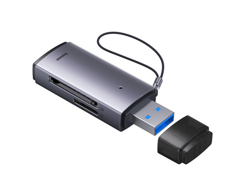Кард-рідер Baseus Lite Series USB-A to SD/TF Card Reader Grey (WKQX060013)