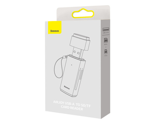 Кард-рідер Baseus Lite Series USB-A to SD/TF Card Reader Grey (WKQX060013)