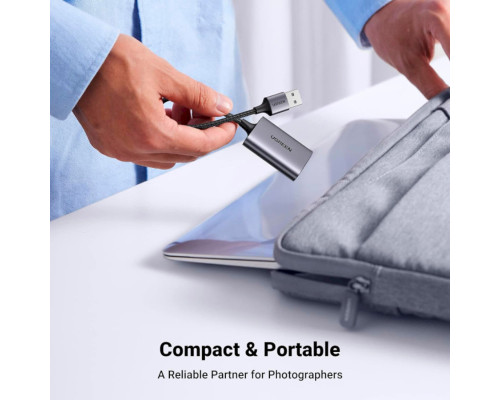 Картрідер UGREEN CM401 USB-A to SD/TF Memory Card Reader Alu Case(UGR-80887) (UGR-80887)