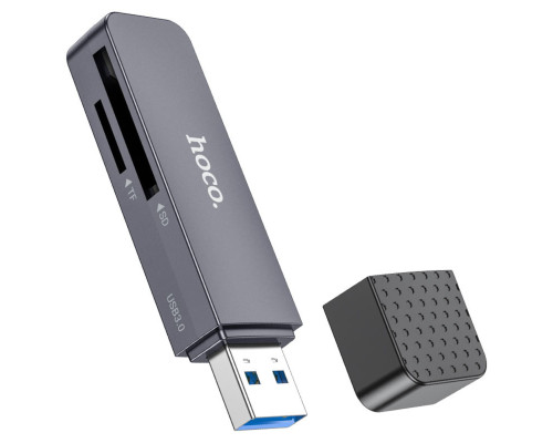 Картрідер HOCO HB45 Spirit 2-in-1 USB 3.0 card reader Metal Gray (6942007620505 )