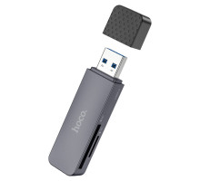 Картрідер HOCO HB45 Spirit 2-in-1 USB 3.0 card reader Metal Gray (6942007620505 )