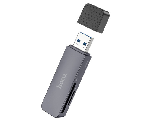 Картрідер HOCO HB45 Spirit 2-in-1 USB 3.0 card reader Metal Gray (6942007620505 )