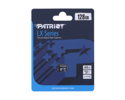 Карта Пам'яті Patriot LX Series MicroSDXC (UHS-1) 128gb 10 Class Колір Чорний 814914027998