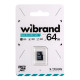 Карта Пам'яті Wibrand MicroSDHC 64gb UHS-1 U3 10 Class Чорний ma73696_184540