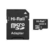 Карта Пам'яті Hi-Rali MicroSDHC 32gb UHS-3 10 Class & Adapter Колір Чорний 4719303949478